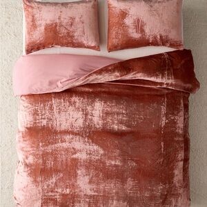 Urban Outfitters Velvet Duvet Cover and pillow shams